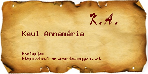 Keul Annamária névjegykártya